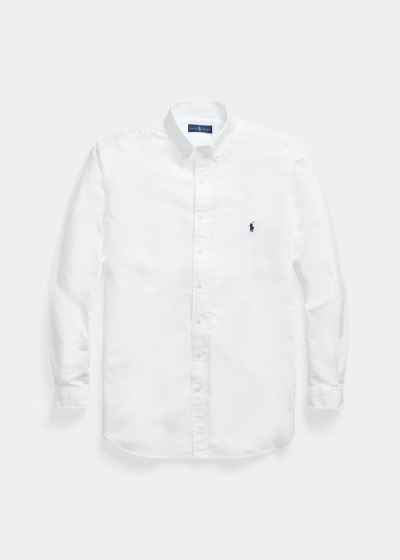 Camisa Oxford Polo Ralph Lauren Hombre Blancos - Garment-Dyed - HWVYA7024